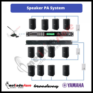 Paket Background Music  PA System 3 Zona 12 Speaker